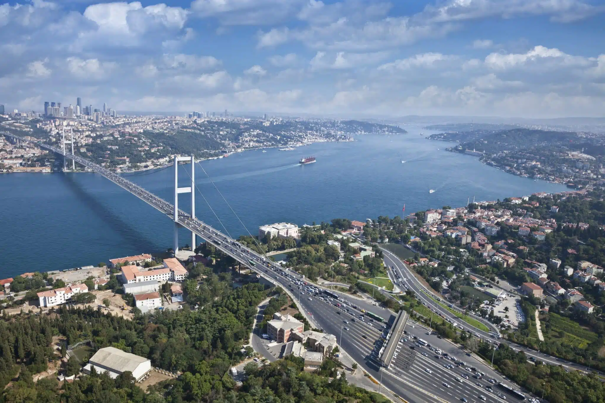 bosphorus bridge along Bosphorus strait